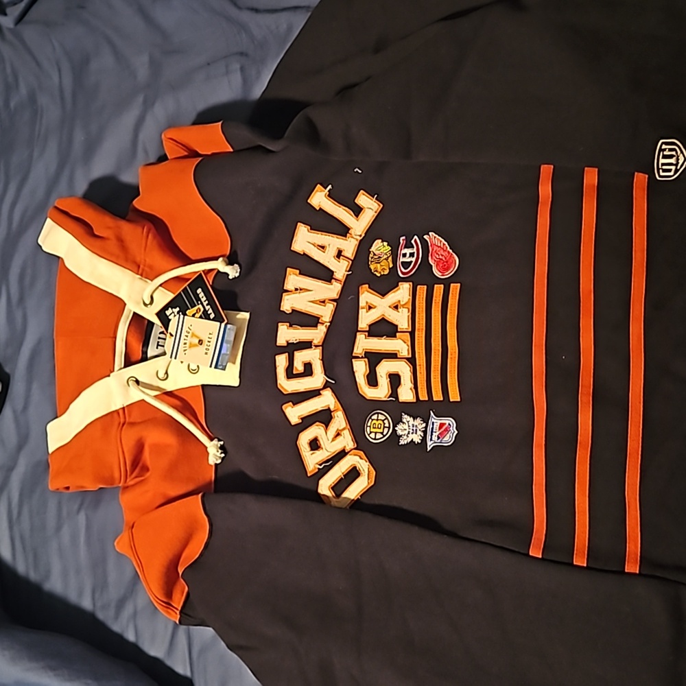 Original 6 Teams Hockey hooded sweatshirt XL NWT